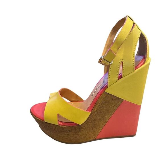 Bottero Women's Leather Colorblock Platform Wedge Sandals Size 8 Multicolor - Picture 3 of 11